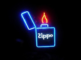 Zippo Lighter Beer Bar Neon Light Sign 15&#39;&#39; x 13&#39;&#39; - £392.39 GBP