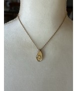 Vintage Park Lane Designer Signed Gold Tone Cream Enamel Necklace - $21.78