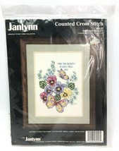 Janlynn FIND THE BEAUTY Counted Cross Stitch Kit Vintage 1990 #80-57 New... - $24.74