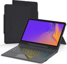 For Samsung Galaxy Tab S7 FE S8 Plus 12.4&quot; Keyboard Case Backlit Trackpad Keyboa - £101.17 GBP