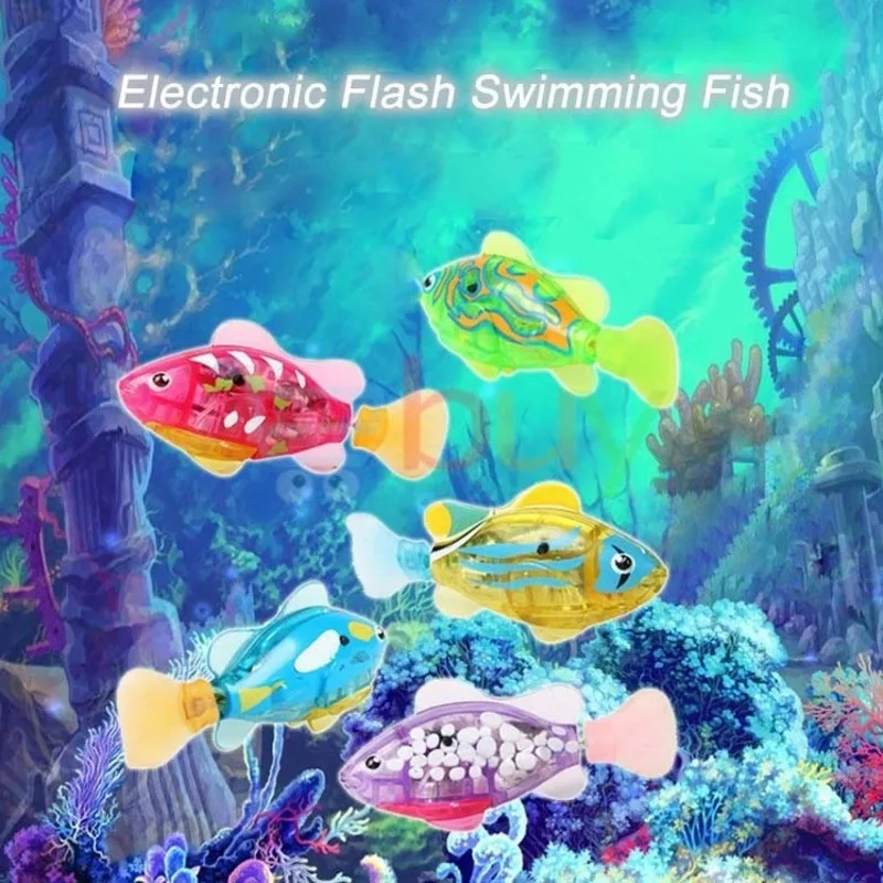 New Electronic Fish Pets With Flash Lighting Mini Sea Animal Electric Swimming - £9.51 GBP