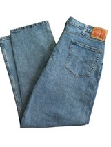 Levi 550 Jeans Mens 40x31 Levis Medium Blue Loose Pants Zip Straight Leg - £15.57 GBP
