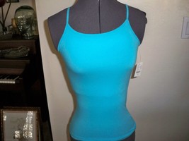 WOMENS JUNIORS NOLLIE CAMI TANK TOP ADJUSTABLE STRAPS SOLID  BLUE NEW $13 - $9.99