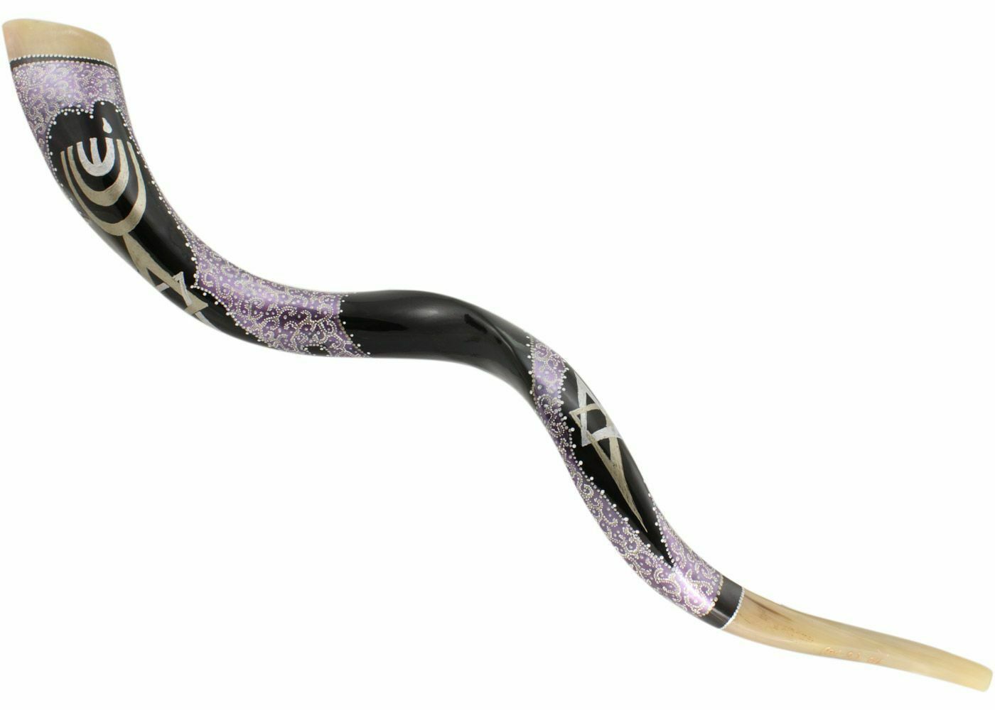 Handbemalter riesiger Kudu koscherer Shofar gepfropft in Israel Wohndeko - $691.31