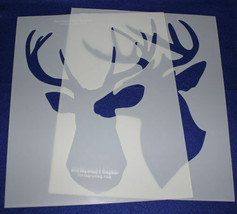 2 Piece Buck-Deer Head Stencils F/S-Mylar 14 Mil Lg - Painting /Crafts/Templates - £32.96 GBP