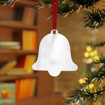 Durable Festive Aluminum Ornaments in 4 Shapes with Glossy Finish and Red Ribbon - £10.70 GBP