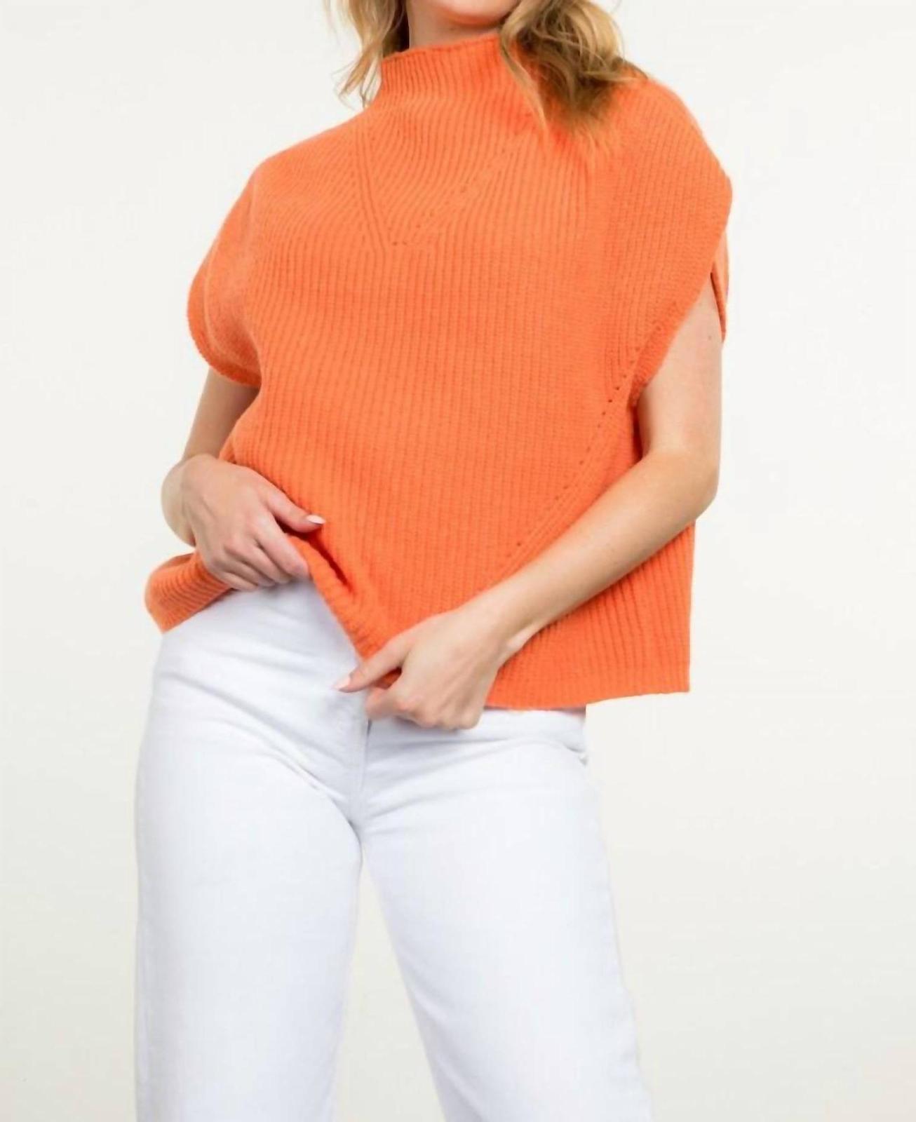 Thml Mendy Turtleneck Ribbed Vest Orange - $51.00