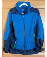 LL Bean Full Zip Windbreaker Jacket XL 18 Youth Hooded Zippered Pockets ... - $15.44