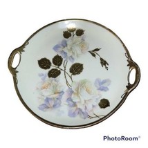 White Rose Three Crown China Cake Plate Tray Germany Numbered Vintage - $15.81