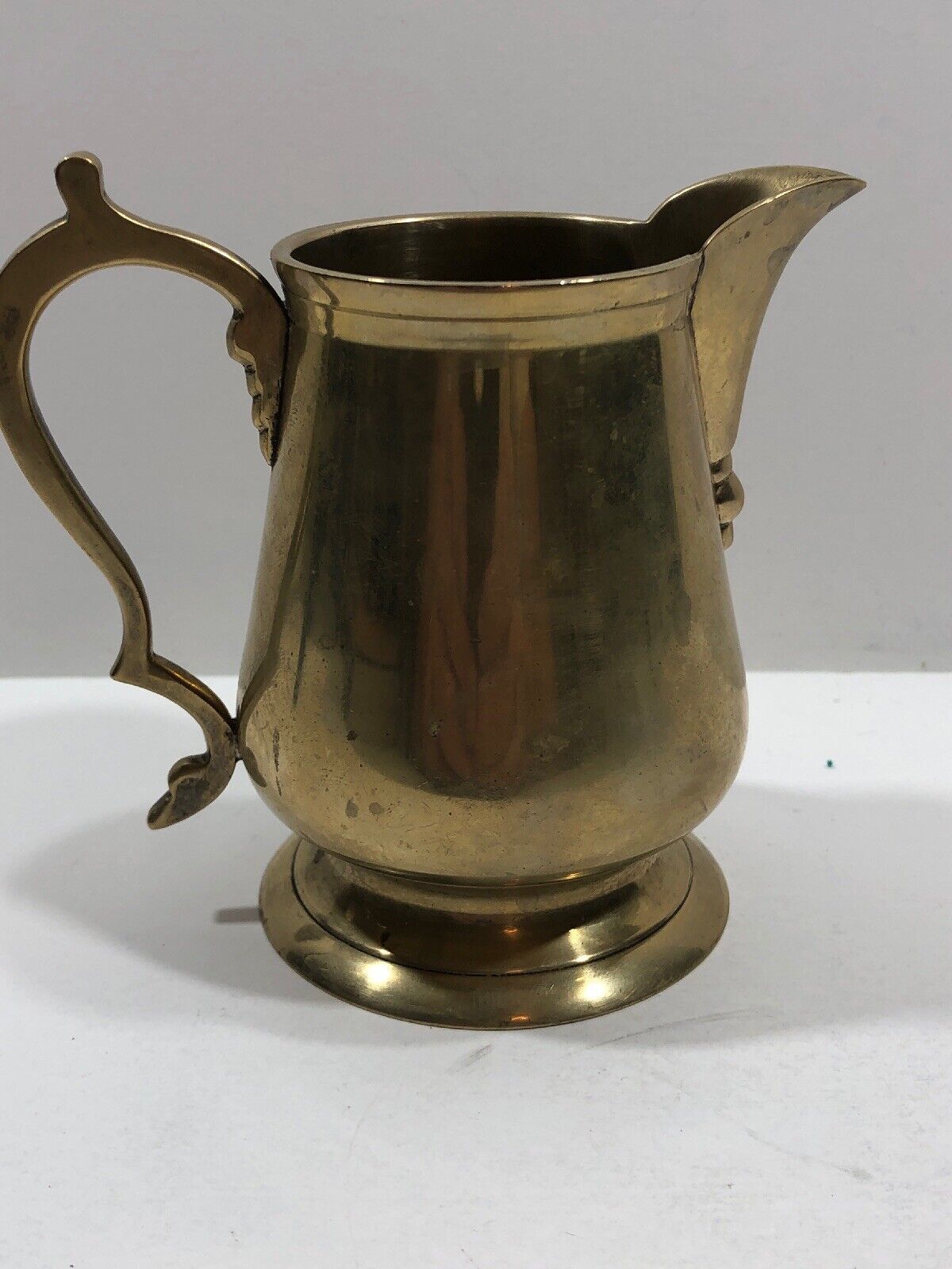 Vintage Leonard E.R.N.S Pitcher/Creamer Metal Plated 4&quot; Tall / Heavy - $12.20