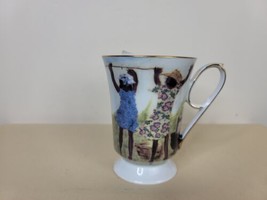 Heritage by Jay Black Girls In Sunday Best Pedestal Mug Hanging Clothes ... - $15.84