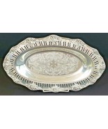 Oneida LTD Silver Plate Oval Serving Tray Grape Motif 13 1/4&quot; x 8&quot; x 1&quot; ... - $19.62