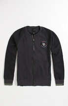MENS INSIGHT FREE WILL BOMBER FLEECE ZIP-UP JACKET TWO-TONED BLACK PATCH... - $919.59 MXN