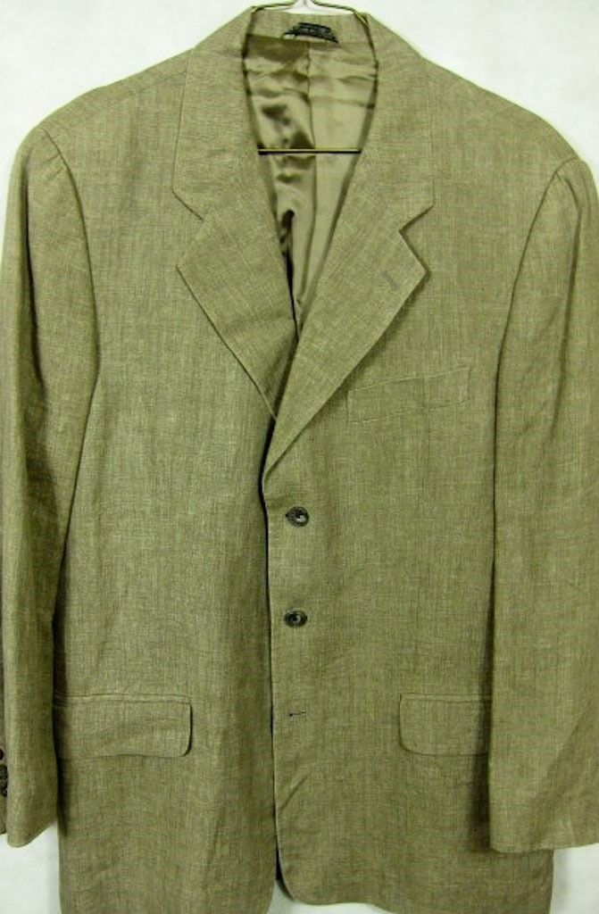 Primary image for RECENT Banana Republic 100% Linen Light Brown Sport Coat Italy 44R