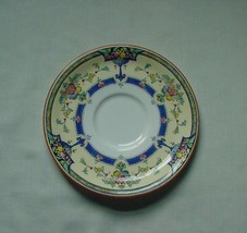 Vintage Royal Worcester Orlando Pattern Plate Saucer Blue Yellow Flowers 6 3/8&quot; - £2.39 GBP