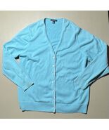 Lands&#39; End V-neck Cardigan Robin’s Egg Blue Women’s 1X (16W-18W) - READ - $363.68 MXN