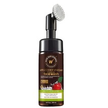 WOW Skin Science Apple Cider Vinegar Foam Exfoliating Face Wash &amp; Brush 5.07 oz - £19.92 GBP