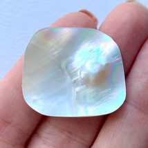 Mabe Blister Pearl Rectangle 29x26 mm Cabochon Sea Gemstones for Silvers... - £22.75 GBP
