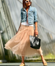 Zara Bnwt 2024. Pale Pink Organza Midi Skirt Pleats. 3920/058 - £89.91 GBP