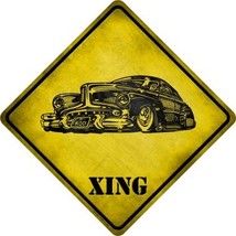 Classic Hot Rod Xing Novelty Metal Crossing Sign - £21.47 GBP