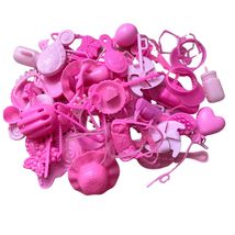 Fashion Doll Dress-Up-25pcs. All Pink-Fashion Doll Pink Accessories - £7.07 GBP