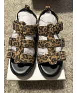 Treasure &amp; Bond Girls Tan Leopard Print Fisher Men Style Sandels Size 1M... - $534.85 MXN