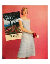 1950s Lace Evening Dress, a Hairpin Lace Pattern (PDF 3389) - £3.00 GBP