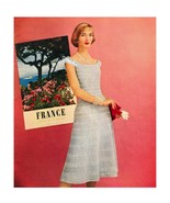 1950s Lace Evening Dress, a Hairpin Lace Pattern (PDF 3389) - £2.94 GBP