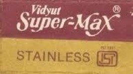 5 Razor blades vintage old style Vidyut Super-Max in unopened pack Made ... - £0.79 GBP