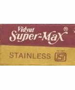 5 Razor blades vintage old style Vidyut Super-Max in unopened pack Made ... - $0.99