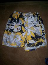 Men&#39;s Nike Hawaiian Print Boardshorts Shorts White/Yellow Swim Suit New $60 026 - £23.97 GBP