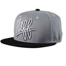 Neff Grey Gray Swipe Snapback Hat Cap Lid Black Bill And Logo O/S New $30 - £18.37 GBP