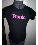 GIRLS YOUTH ETONIC TEE T SHIRT SOLID BLACK W/ HOT PINK ETONIC LOGO NEW $25 - $190.18 MXN