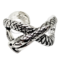 Snake Ear Cuff Coiled Snake Orbital Upper Helix Hair Beard Cuff Unisex Jewellery - £5.29 GBP