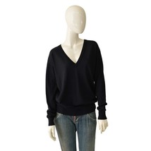 Raey Black Long Sleeves v Neckline Merino wool Sweater Blouse Top size S - $74.25