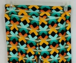 New LuLaRoe Tall &amp; Curvy Leggings Multi-Color With X&#39;s Design - $297.14 MXN