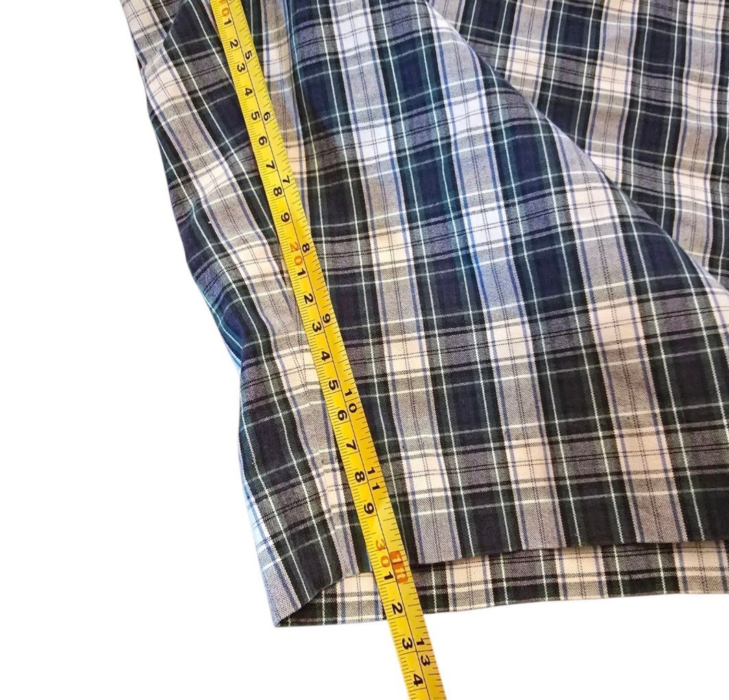 Polo Ralph Lauren Men’s 36 Plaid Shorts Blue White Preppy Golf Casual Y2K Item image 7
