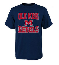 Ole Miss M Rebels NCAA Boys Sports Team T- Shirt, Youth Large - $261.90 MXN