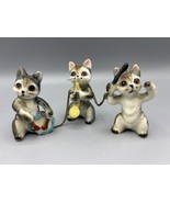 Vtg Nov Co Japana Ceramic Cat Figurine Trio Playing Instruments Connecte... - $21.67