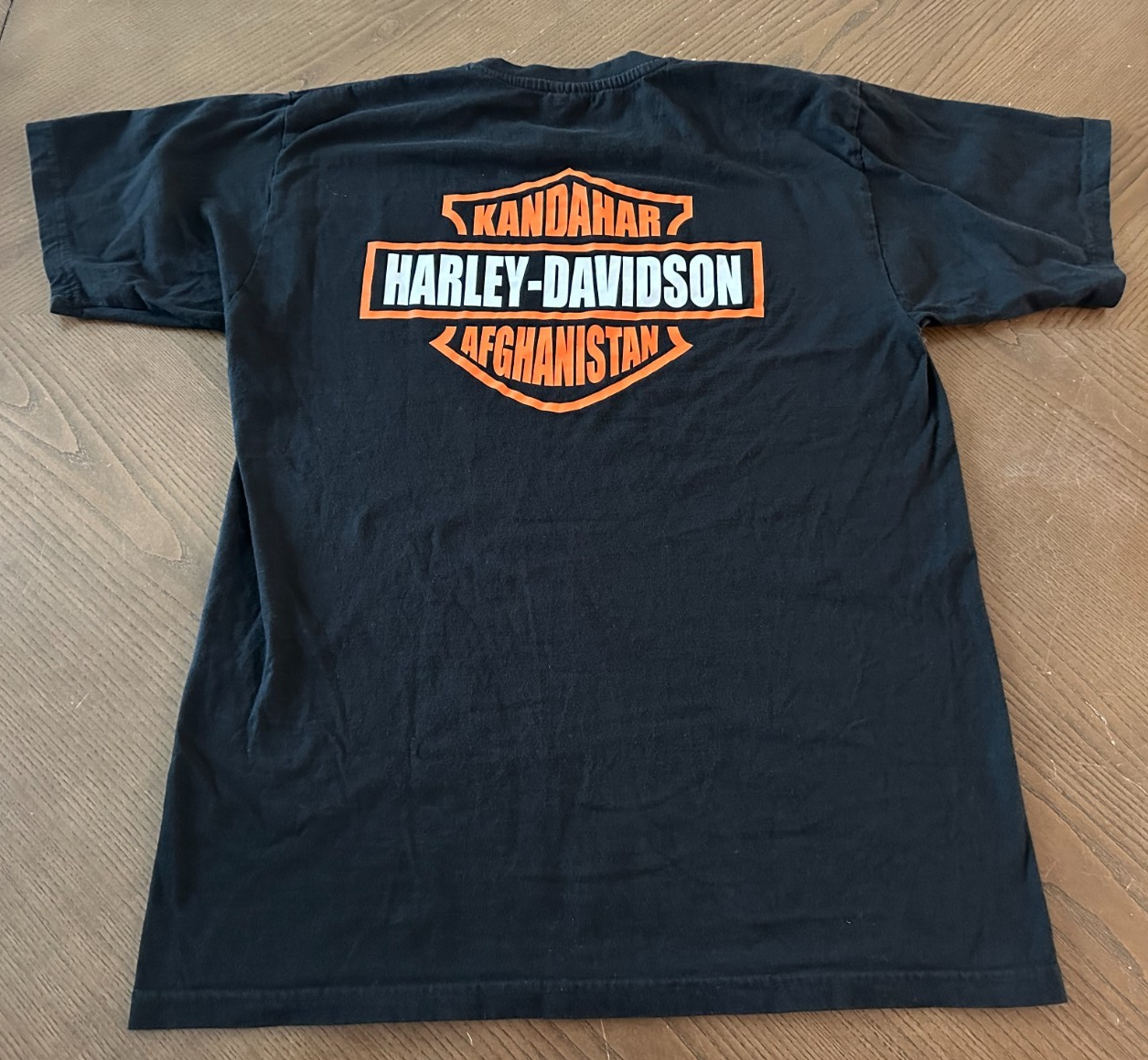 Harley Davidson Kandahar Afghanistan T Shirt Size M Medium KES Tag Military - $39.78