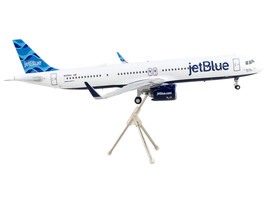Airbus A321neo Commercial Aircraft JetBlue Airways White w Blue Tail Gemini 200 - £86.80 GBP