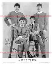 The Beatles Autographed 8x10 Rp Photo Fab 4 John Lennon Paul George And Ringo - £15.84 GBP