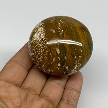 139.3g, 2.1&quot;x2.1&quot;x1.3&quot; Natural Ocean Jasper Palm-Stone Orbicular Jasper, B30749 - £8.87 GBP