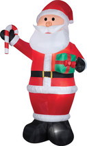 Gemmy Industries 36715 12&#39;, Giant, Air Blown Santa with Gift and Candy Cane - £244.50 GBP