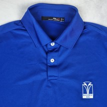 RLX Ralph Lauren Polo Shirt Mens M Medium Blue Short Sleeve Black Wolf R... - $40.09