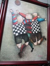 Joyce Roybal Three Players Oroginal Oil On Canvas Professionally Framed - £154.31 GBP
