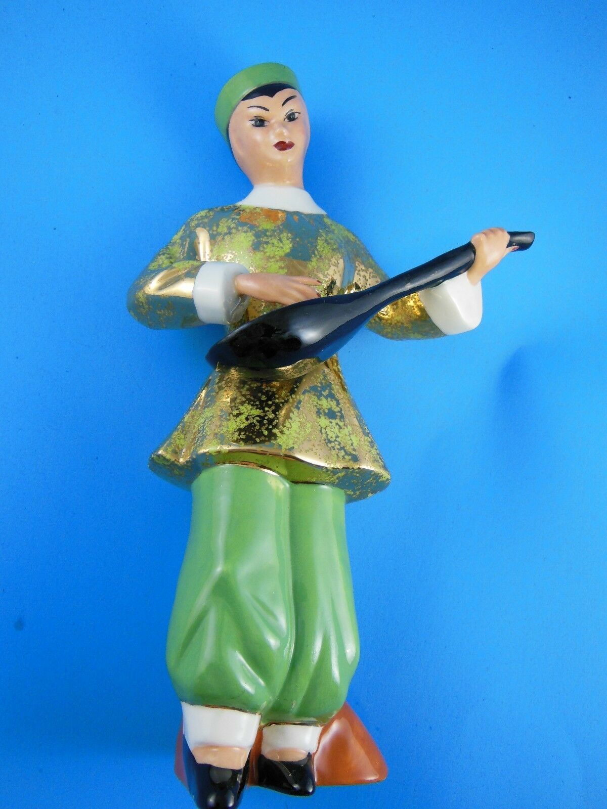Vintage 1949 Chinese Figure Man Playing Mandolin By Dorothea Porcelain 9... - $10.29