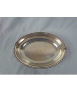 Vintage Silver Plated Two Handled Oval Dish 9&quot; x 6.5&quot; Rope Design - £6.06 GBP