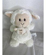 Hand Puppet White Lamb Sheep Plush Animal Mom With Baby b Boutique by Ev... - £27.24 GBP