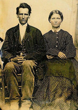 Photo Old Vintage James and Amelia, Texas, 1867 - £9.89 GBP